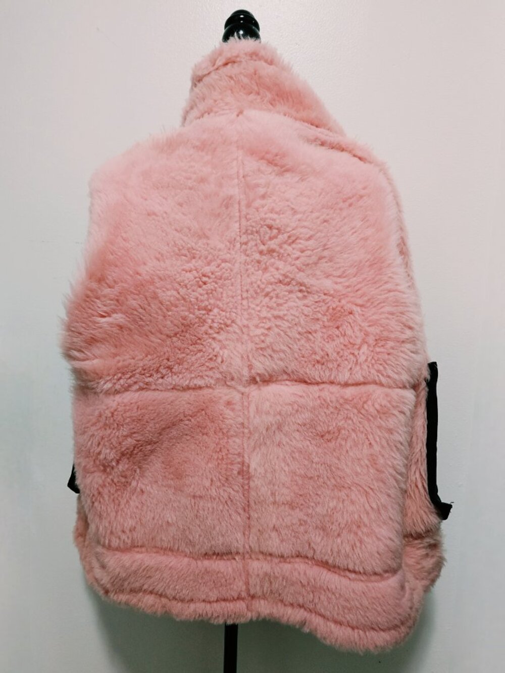 NewReal Sheepskin Shearling Lamb Fur Suede Leather Coat Jacket Pink Coral Biker - Picture 7 of 8